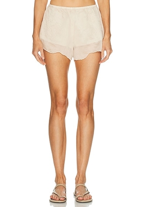 L'Academie Gaia Short in Beige - Beige. Size XXS (also in XS, S, M, L, XL).
