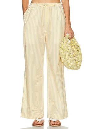 L'Academie Micah Pant in Yellow Stripe - Yellow. Size M (also in XXS, XS, S, L, XL).