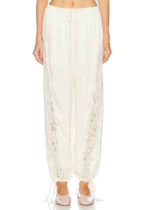 L'Academie Belarus Pant in Ivory - Ivory. Size M (also in XS, XXS, S, L, XL).