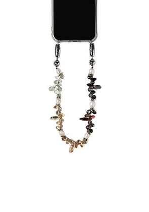 Ossa Crystal Fade Wristlet in Crystal & Pearl - Silver,Red. Size all.