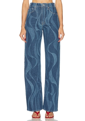 MOTHER The Lasso Sneak Jeans in Twist Of Fate - Blue. Size 23 (also in 24, 25, 26, 27, 28, 29, 30, 33).
