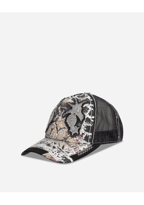 Double Seahorse Patch Mesh Back Cap Black