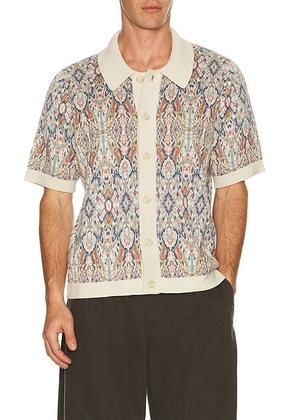 Corridor Trance Knit Shirt in Natural - Nude. Size S (also in M, L, XL/1X, XXL/2X).