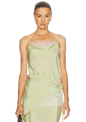 L'Academie Tahlia Top in Honeydew - Sage. Size XXS (also in XS, S, M, L, XL).