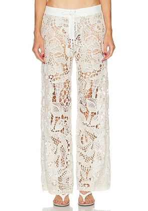 SIEDRES Leane Pant in Ecru - Cream. Size 38 (also in 40).