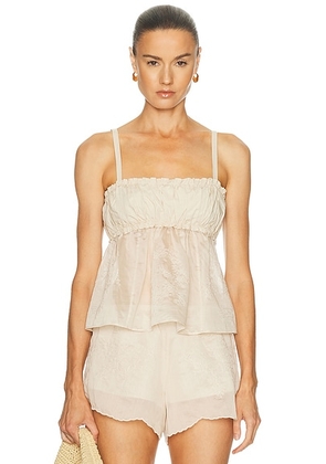 L'Academie Gaia Top in Beige - Beige. Size XS (also in XXS, S, M, L, XL).