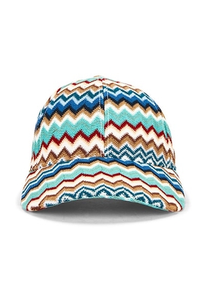 Missoni Hat in Multi - Blue. Size all.