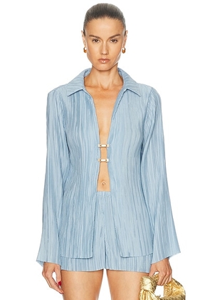 Cult Gaia Clarabelle Top in Coastal - Baby Blue. Size XS (also in S, M).