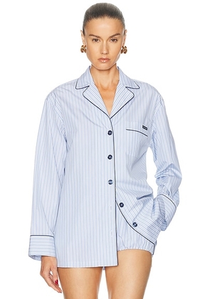 Dolce & Gabbana Button Up Top in Blue - Blue. Size 40 (also in 42).