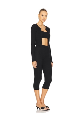 ALL THE WAYS Jude Knit Set in Black. Size M. Also in XS, S, L.