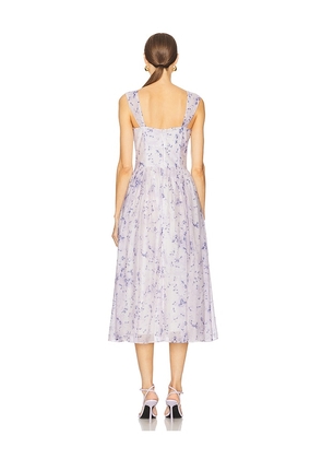 Bardot Malea Midi Dress in Blue. Size 2. Also in 6, 8.