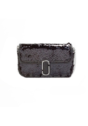 Marc Jacobs The Mini J Marc Shoulder Bag Black Sequined Crossbody Bag