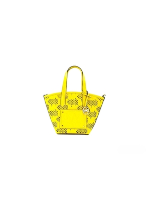 Michael Kors Kimber Small Daffodil Leather 2-In-1 Zip Tote Messenger Bag Purse