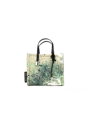 Marc Jacobs Mini Green Multi Splatter Paint Print Nylon Crossbody Tote Handbag