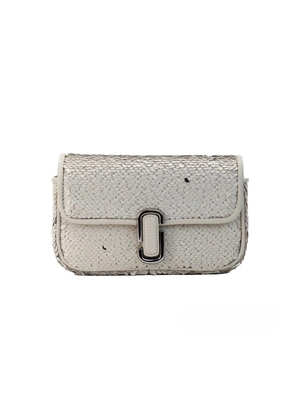 Marc Jacobs The Mini J Marc Shoulder Bag Cream Sequined Crossbody Bag