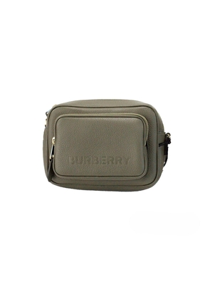 Burberry Small Branded Dark Fern Green Grainy Leather Camera Crossbody Bag