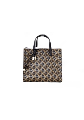 Marc Jacobs Mini Grind Signet Printed Leather Crossbody Tote Handbag Purse