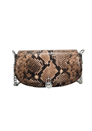Michael Kors Mila Small Snakeskin Messenger Crossbody Bag