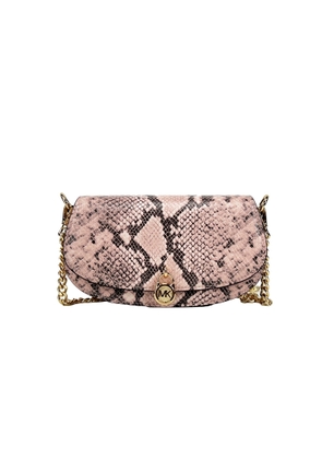 Michael Kors Mila Small Snakeskin Messenger Crossbody Bag