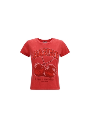 Ganni Multicolor Cotton T-Shirt - L