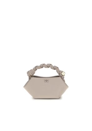Ganni Gray Recycled Leather Handbag