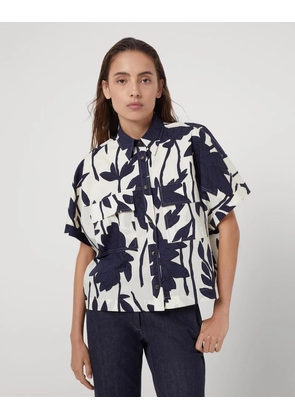 Brunello Cucinelli Bicolor Cotton Pattern Shirt - XS