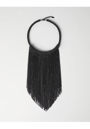 Brunello Cucinelli Gray Brass Necklace - One Size