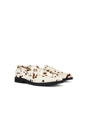 Duke + Dexter Wilde Pony Penny Loafer in White. Size 9. Also in 10, 11, 12, 13.