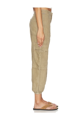 Citizens of Humanity Ciela Balloon Utility Linen Pants in Army. Size 23. Also in 25, 26.