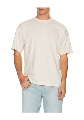 Asher Noah Supima Tee in Cream. Size S. Also in M, L, XL/1X.