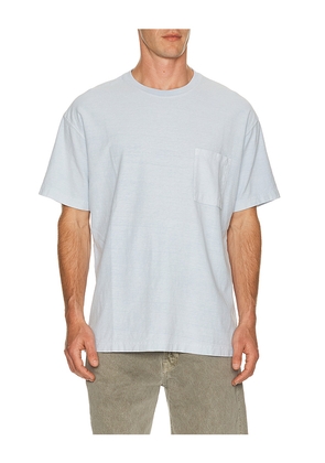 Asher Erik Tee in Blue. Size S. Also in M, L, XL/1X.
