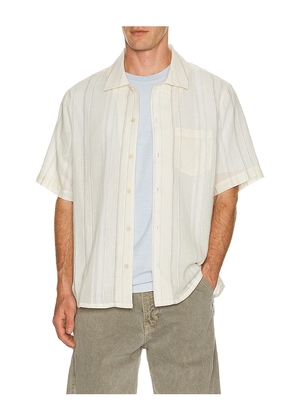 Asher Rick Camp Shirt in White. Size S. Also in M, L, XL/1X.