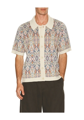 Corridor Trance Knit Shirt in Nude. Size S. Also in M, L, XL/1X, XXL/2X.