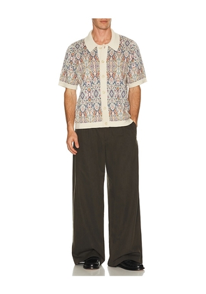 Corridor Trance Knit Shirt in Nude. Size S. Also in L, M.