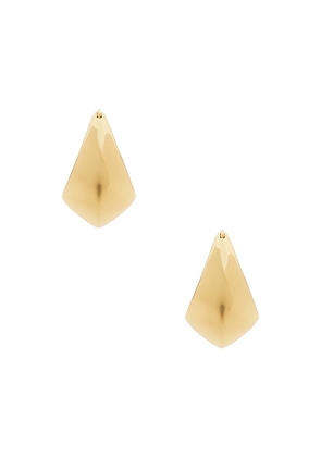 Eddie Borgo Teardrop Hoop Earrings in Metallic Gold.