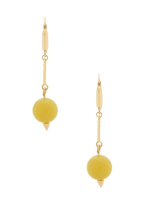 Eddie Borgo Beaded Sphere Teardrop Earrings in Green.