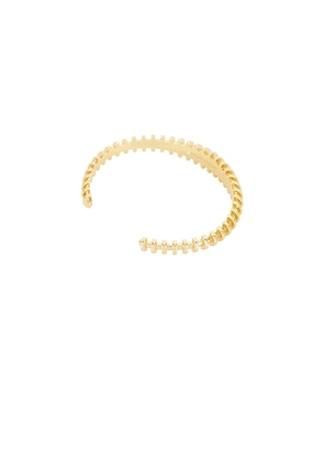 Eddie Borgo Discus Cuff Bracelet in Metallic Gold.