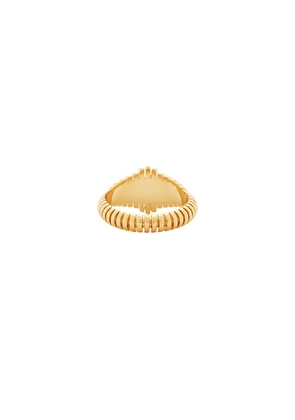 Eddie Borgo Discus Ring in Metallic Gold. Size 6. Also in 7.