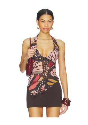 Free People Butterfly Effect Halter in Black,Rose. Size XS. Also in S, M, L, XL.