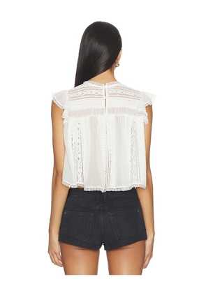 Free People Sun Drenched Blouse in Ivory. Size XS. Also in L, M, S, XL.