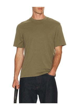 FRAME Short Sleeve Light Cotton Tee in Sage. Size S. Also in M, L, XL/1X, XXL/2X.