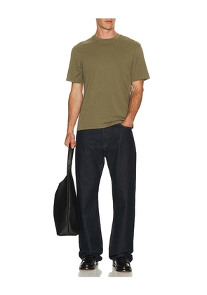 FRAME Short Sleeve Light Cotton Tee in Sage. Size S. Also in M, L, XL/1X, XXL/2X.
