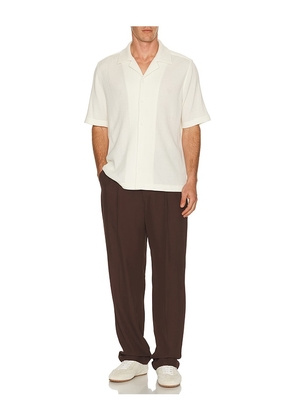 SIMKHAI Troy Short Sleeve Shirt in White. Size S. Also in M, XL/1X, XXL/2X.