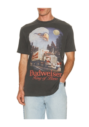 Junk Food Budweiser Semi Tee in Black. Size XS. Also in S, M, L, XL/1X.