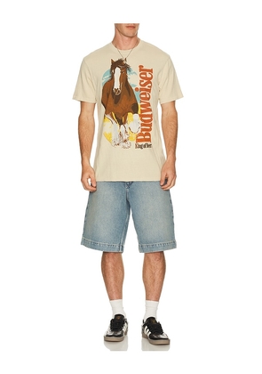 Junk Food Bud Clydesdale Tee in Cream. Size S. Also in M, L, XL/1X.