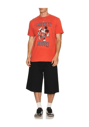 Junk Food Mickey Mouse Soccer Tee in Red. Size S. Also in M, L, XL/1X.