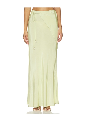 L'Academie Tahlia Maxi Skirt in Sage. Size XXS. Also in XS, S, M, L, XL.