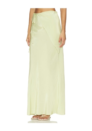 L'Academie Tahlia Maxi Skirt in Sage. Size XXS. Also in XS, S, M, XL.
