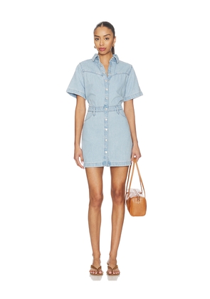 LEVI'S Short Sleeve Logan Western Dress in Blue. Size S. Also in XS, M, L.