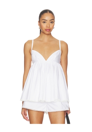 L'Academie Lillie Top in White. Size XXS. Also in XS, S, M, L, XL.